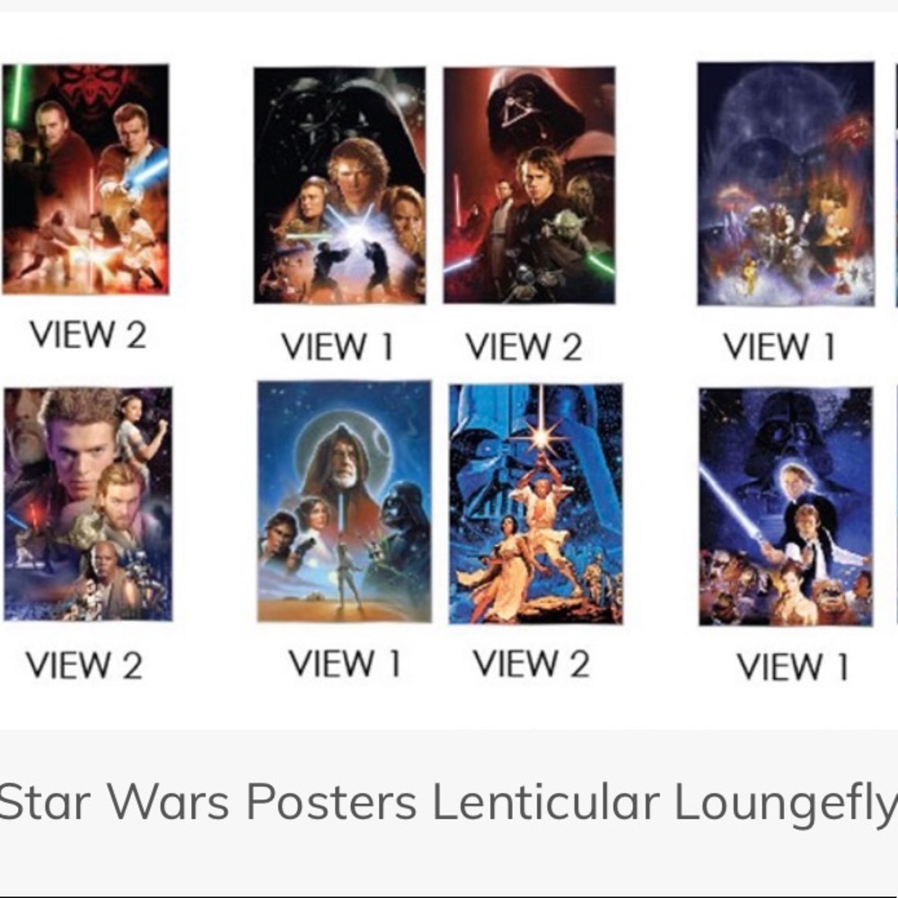 Loungefly Star Wars Lenticular Movie Poster Blind Box Enamel Pin set of 12